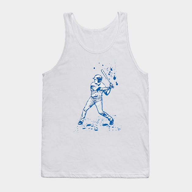 Baseball Batter or Hitter in Launch Position - 01 Tank Top by SPJE Illustration Photography